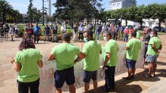La protesta se llevo a cabo delante del Concello de As Pontes