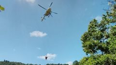 Traslado del herido al HUCA.