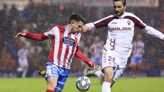 Gerard Valent�n, durante un Lugo-Albacete