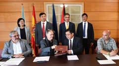 Encuentro de representantes de la UDC con representantes de la universidad china de Anhui