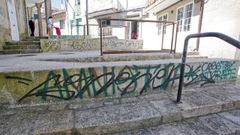 Pintadas en el centro hist�rico de Pontevedra