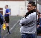 El exdeportivista, Donato, en el banquillo del Viveiro. 