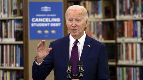 El presidente Biden, durante la rueda de prensa