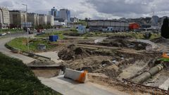 Imagen de archivo de las obras en el enlace de San Crist�bal con Alfonso Molina