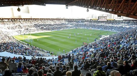 La Romareda llena durante un partido