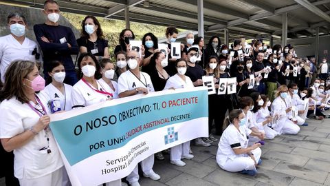 Protesta del personal de enfermer�a de urgencias del �lvaro Cunqueiro, en junio
