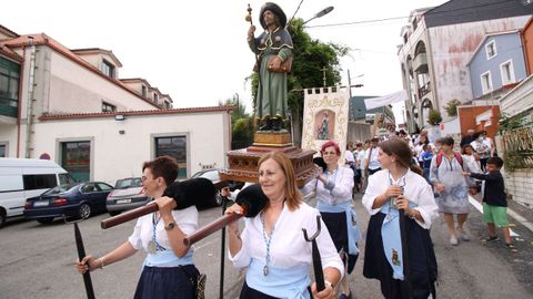 Imágenes de la procesión marítima de la Virxe do Carme en Santiago de Lampón