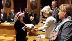 Integrantes de la Coral de Ruada reciben el premio Marcial del Adalid