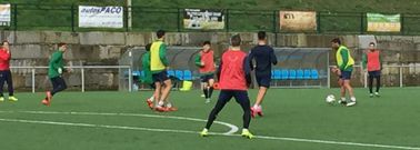 Entrenamiento de la ma�ana de ayer en Aneiros.