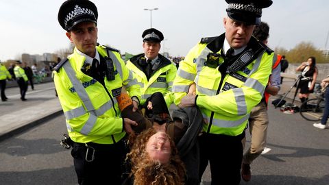 PROTESTAS ECOLOGISTAS EN EL CENTRO DE LONDRES