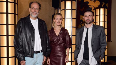 Marta Ortega con Luca Guadagnino y Stefano Baisi.