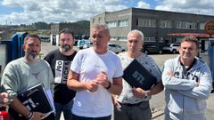 El portavoz del comit� de huelga, Alfonso Seijo, durante el comunicado de este viernes
