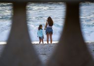 Los arenales quedaron reducidos por las mareas vivas. 