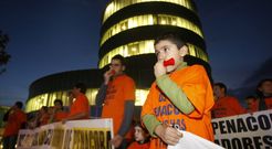 Vecinos de Penacoba protagonizaron distintas manifestaciones, como la de septiembre del 2011. 