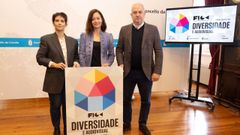 La diputada Avia Veira, la vicepresidenta de la Academia Galega do Audiovisual, Carmen<br />Mndez, y el edil de Cultura de A Corua, Gonzalo Castro, durante la presentacin