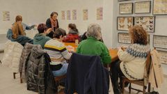 Participantes en uno de los talleres impartidos el s�bado en el Museo Mares de Cedeira