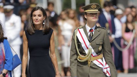 La reina Letizia con su hija, la princesa Leonor, en Marn