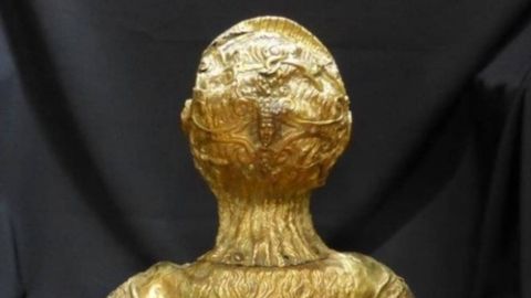 Busto-relicario de Santa In�s, procedente del Museo de la Colegiata del Colegio-Noviciado de San Luis de Villargarc�a de Campos, en Valladolid.