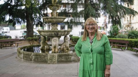 Carmen en la plaza de la Marina de la capital ourensana