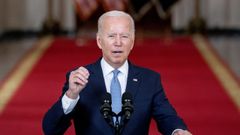 El presidente Biden, durante su discurso sobre la retirada de Estados Unidos de Afganist�n