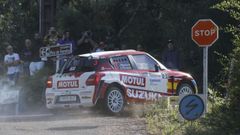 El piloto de Allariz Javier Pardo, con el Suzuki Swift R4lly S, en el Rali de Ferrol.