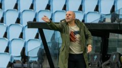 Fredi �lvarez, durante el partido entre Celta Fortuna y Pontevedra en Bala�dos.