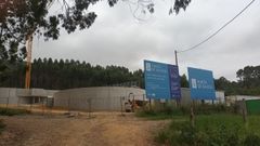 Obras de construccin de la nueva depuradora en Caldouceiro