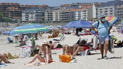 Imagen de la playa de Silgar, en el municipio de Sanxenxo