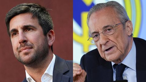 Enrique Riquelme y Florentino P�rez, candidatos a la presidencia del Real Madrid.