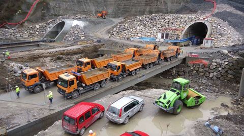 Obras en la variante de Pajares.Obras en la variante de Pajares