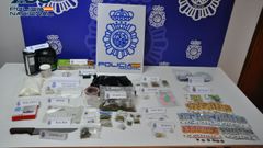 Droga incautada por la Polica Nacional.