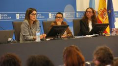 Las ponentes del mbito judicial y policial que participaron en las jronadas de Femupo en Pontevedra.