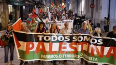 Manifestacin en apoyo al pueblo palestino por Ferrol