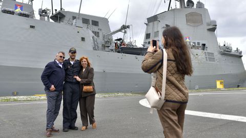 Acto de despedida de la fragata �lvaro de Baz�n, en Ferrol.