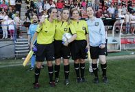 Cristina Prada, Luc�a de Luis, Erea Nogueira y Yolanda Llorente, en la final de la Copa �B�. 