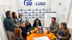 Grupo municipal del PP en la rueda de prensa sobre el Plan de Mobilidade