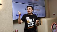 David Castro, durante a s�a presentaci�n no Pint of Science