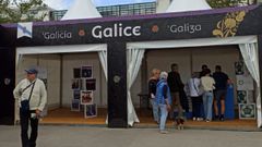 Una vista exterior del puesto informativo del consorcio de la Ribeira Sacra en el Festival de Lorient