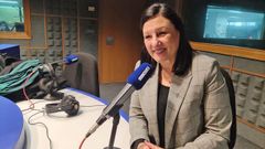 Bel�n Rubio, en los estudios de Radio Voz en Vigo. 