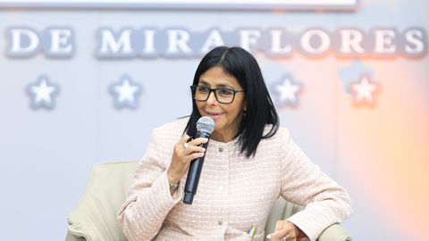 Delcy Rodr�guez, presidenta encargada de Venezuela.
