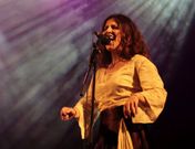 Paula Rey, durante a actuaci�n no Asalto ao Castelo de Vimianzo, na edici�n do ano 2013. 