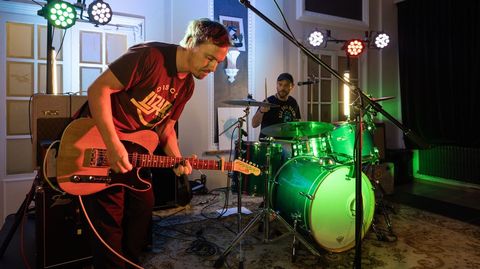 El grupo ferroln Mentah, en la apertura de los conciertos del viernes 