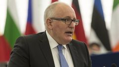 El vicepresidente primero de la Comisi�n Europea, Frans Timmermans