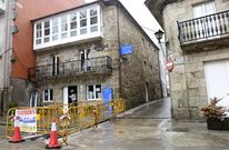 El restaurante y pescader�a Mar Viva de Corcubi�n ayer por la ma�ana. 