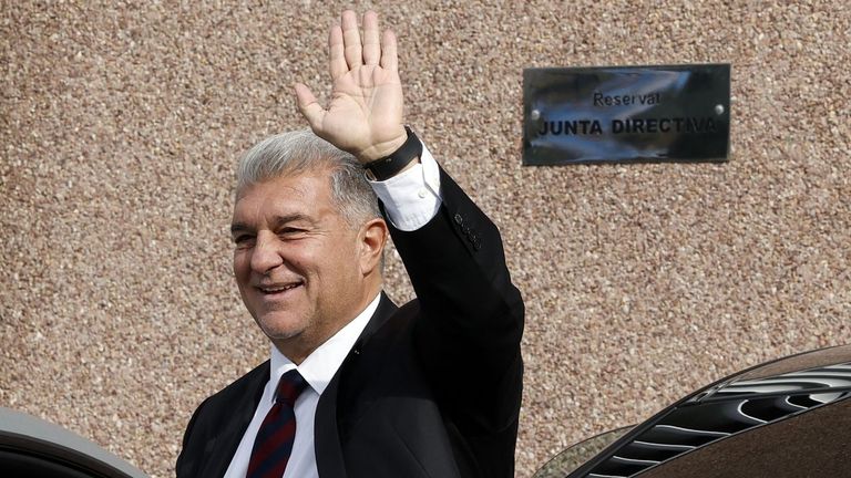 Joan Laporta, tras dimitir para convocar las elecciones.