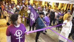 Concentracin de la Marcha Mundial das Mulleres, el ao pasado.