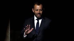 El expresidente del Barcelona Sandro Rosell, a su llegada esta ma�ana a la Audiencia Nacional para responder a las preguntas del juez Pablo Ruz