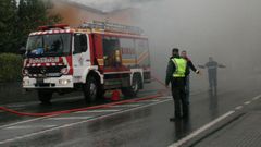 Foto de archivo de una actuaci�n de los bomberos de Betanzos en Montellos
