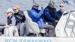 Juan Carlos I, con Pedro Campos, ha venido a Sanxenxo casi cada mes desde abril, cuando se hizo esta foto