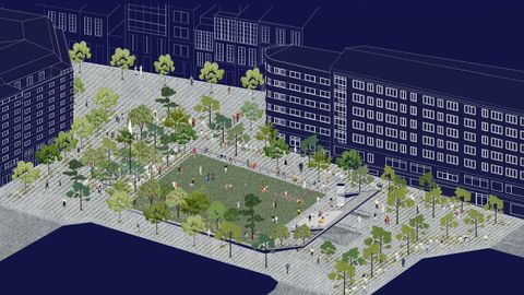 Proyecci�n de la actuaci�n en la plaza de Vigo, seg�n el anteproyecto del Ayuntamiento